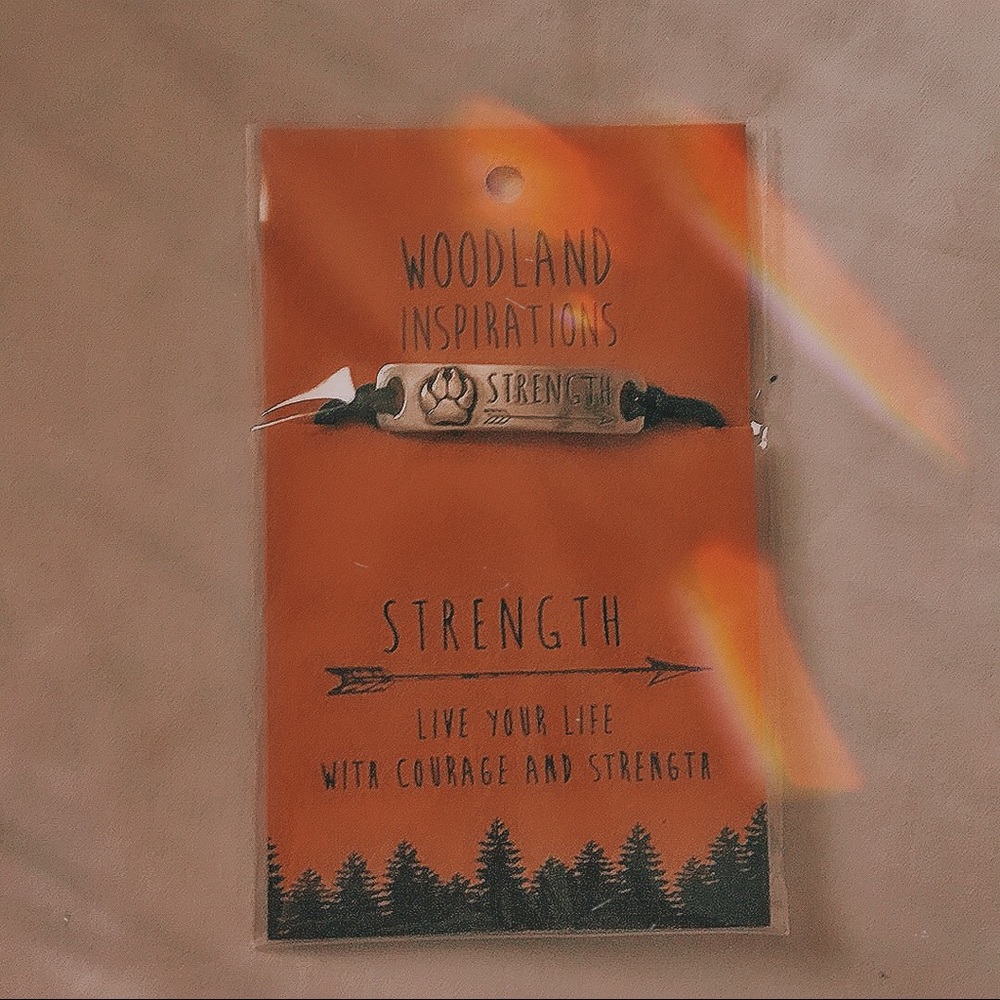 UNIQUE REAL SILVER PEWTER “STRENGTH” bracelet